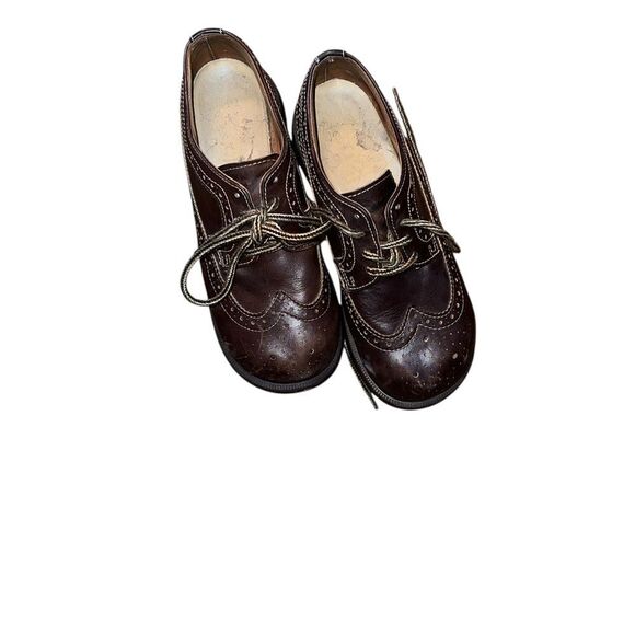 Dr. Martens Shoes - Dr. Martens Brown Vintage Leather Wingtip Oxford Shoes Size 7